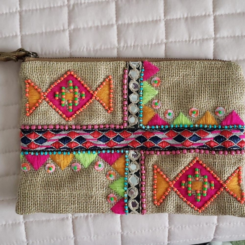 Fun and Bright Beaded Clutch